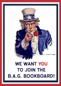 Join the B.A.G. Bookboard - via Uncle Sam poster