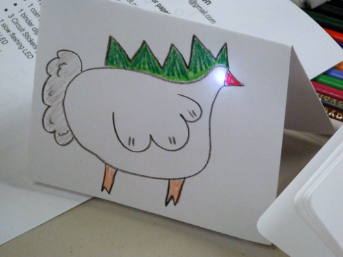 Handmade card with LED light