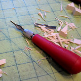Carving rubber stamps