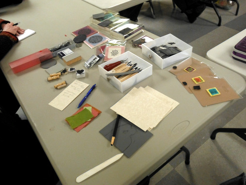 Printmaking tools and materials