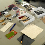 Linoleum carving tools and materials