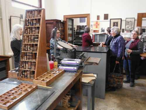 Letterpress studio at Dartmouth College Book Arts Program