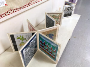 Handmade books at Book Arts Guild of Vermont meeting