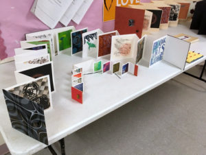 Handmade books at Book Arts Guild of Vermont meeting