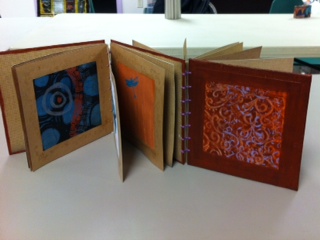 Handmade book at Book Arts Guild of Vermont meeting