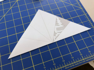 Cut paper snowflake pattern