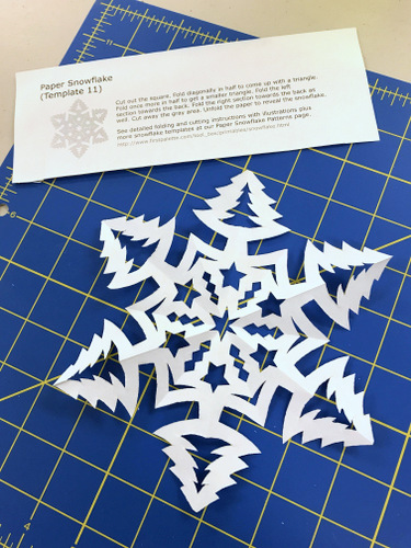 Cut paper snowflake