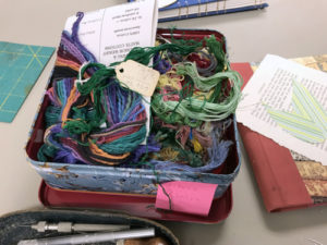 Container of thread and yarn