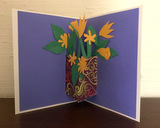 Handmade floral pop-up card