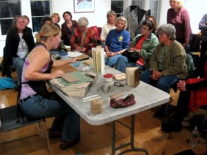 Book Arts Guild of Vermont - Leather Binding with Elizabeth Rideout - October 2010