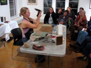 Book Arts Guild of Vermont - Leather Binding with Elizabeth Rideout - October 2010