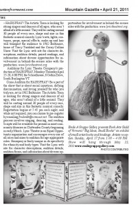 The Mountain Gazette - May 21, 2011