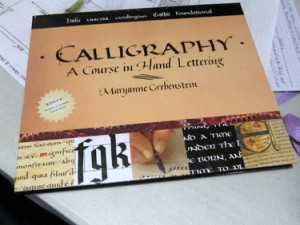 Book Arts Guild of Vermont - Calligraphy and Manuscript Gilding with Maryanne Grebenstein - November 2011