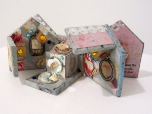 Handmade book "He Chirps Before Fire" by Maryann Riker
