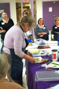 October 2012: Hands-on Monoprint Workshop with Lyna Lou Nordstrom