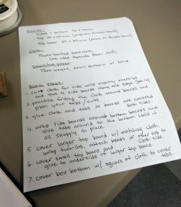 Box making handout