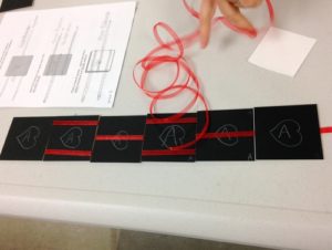 Handmade Jacob's Ladder book in progress
