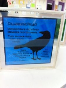 Handmade book at Book Arts Guild of Vermont meeting